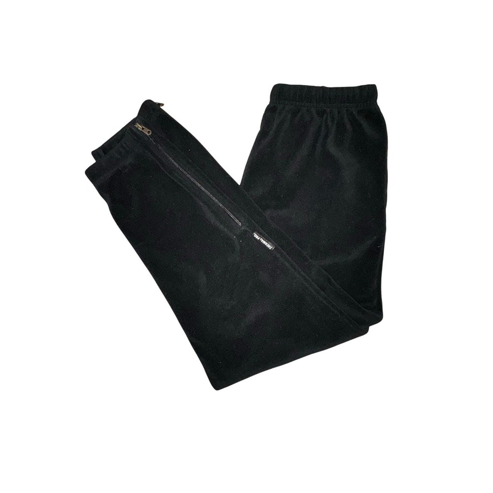 Polo Sport Ralph Lauren Fleece Pants Mens Black Polartec Ankle Zip 90s Small - Picture 3 of 9